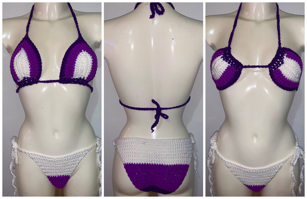 purple ombre bikini set