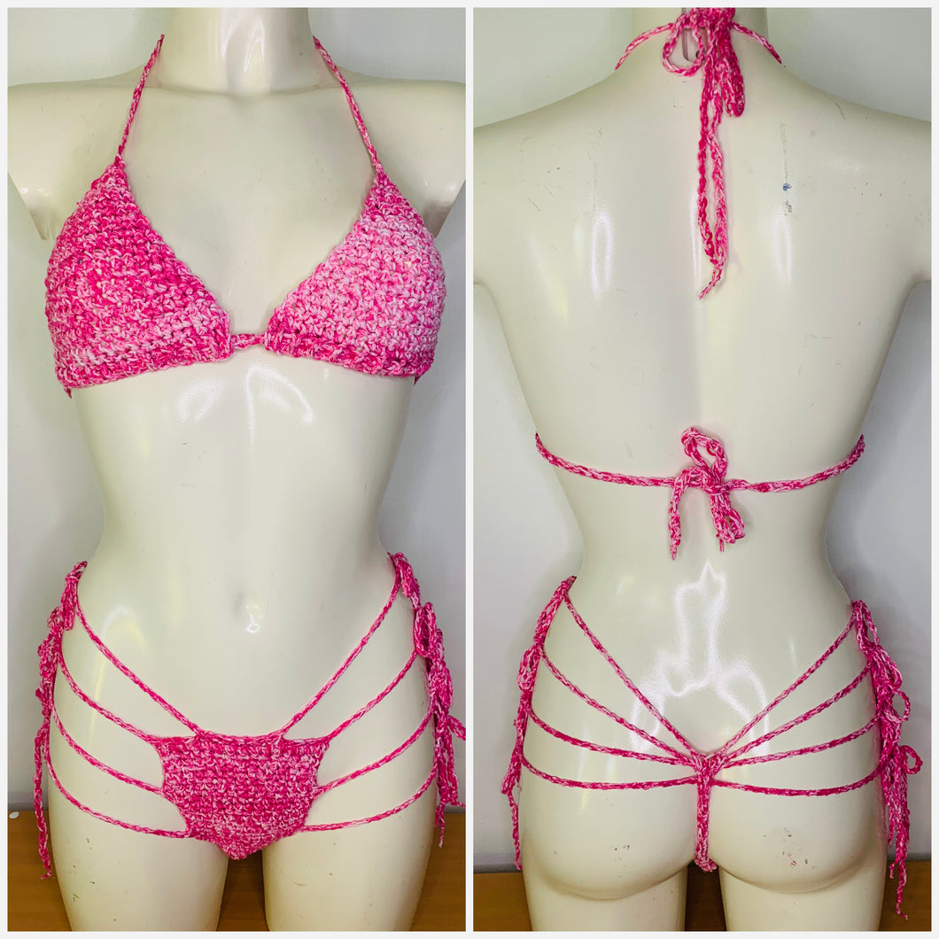 Denim Pink Bikini Set