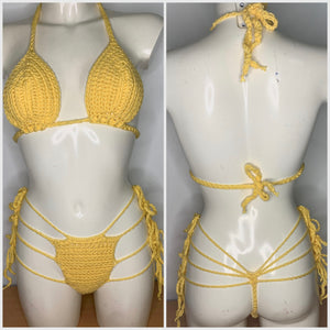 Butter thong Bikini Set