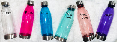 Personalized Transparent 22 oz Stainless Steel Top Water Bottle