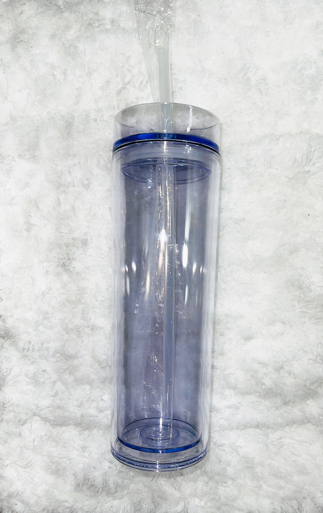Personalized Clear Skinny Tumbler With Straw