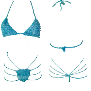Denim Baby Blue Bikini Set