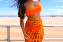 Neon Orange "Net" Skirt