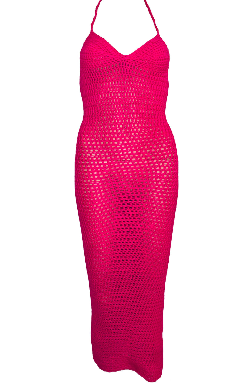 Angel Maxi Dress (Neon Pink)