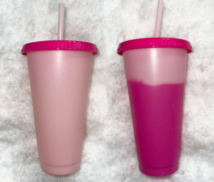Personalized Color Changing Cup (Pink to Hot Pink)