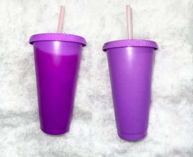Personalized Color Changing Cup (Purple to Dark Purple)