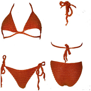 ***Tangerine Spider basic bikini set